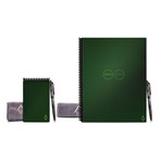Rocketbook Core // Lined and Dot-Grid Notebook Bundle // 1 Letter Size + 1 Mini // Terrestrial Green Cover