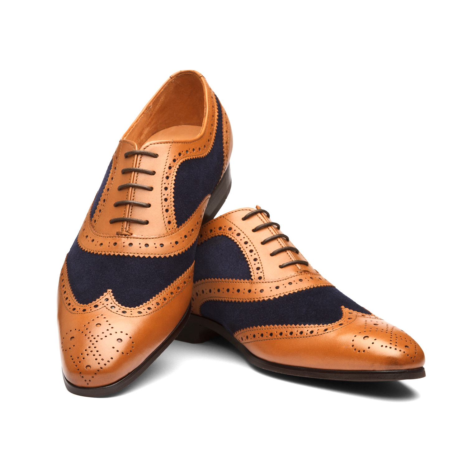 Wingtip Brogue Oxford // Navy + Tan (US: 7) - Clearance: Boots & Shoes ...