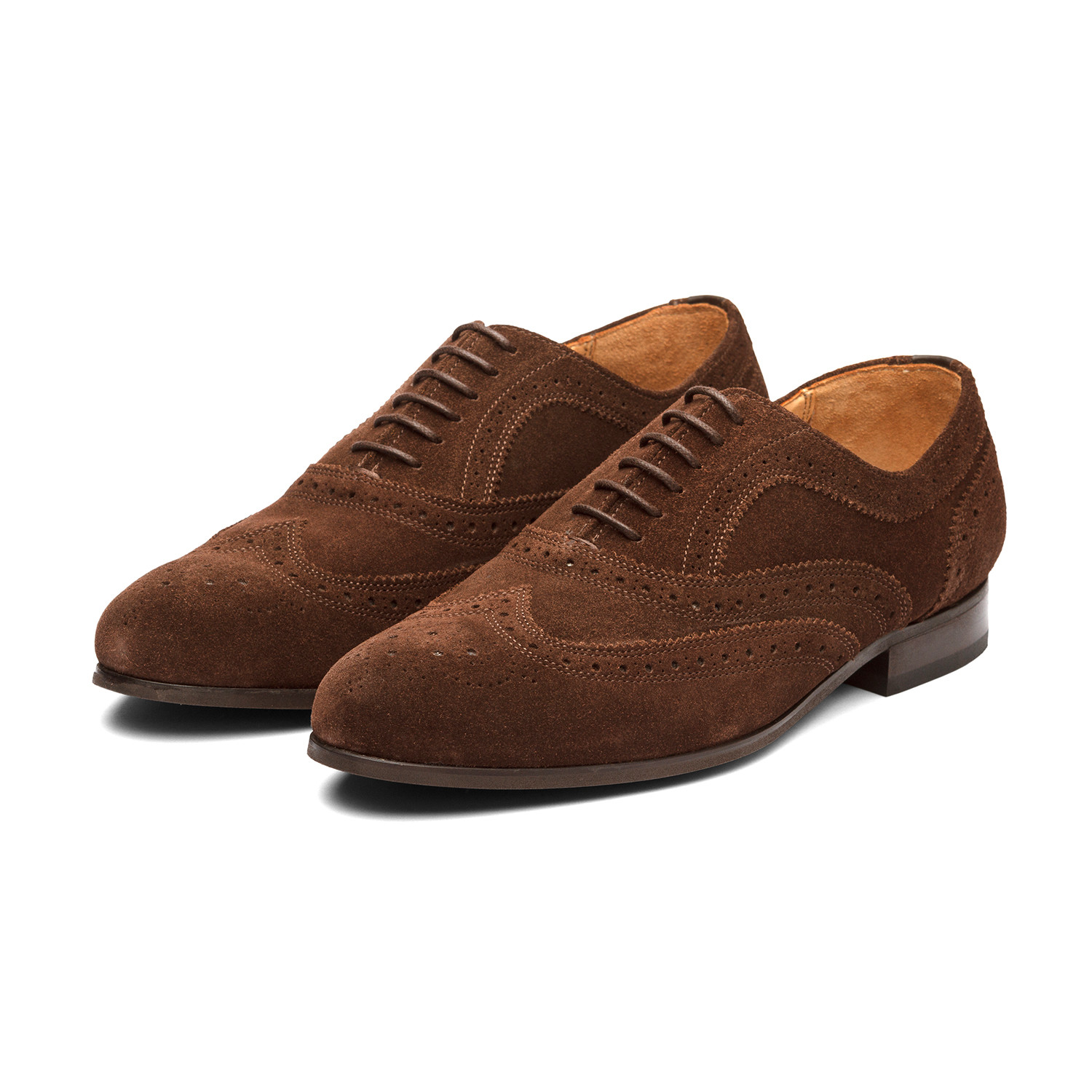 Wingtip Oxford // Dark Brown Suede (US: 9) - Dapper Shoes Co. - Touch ...