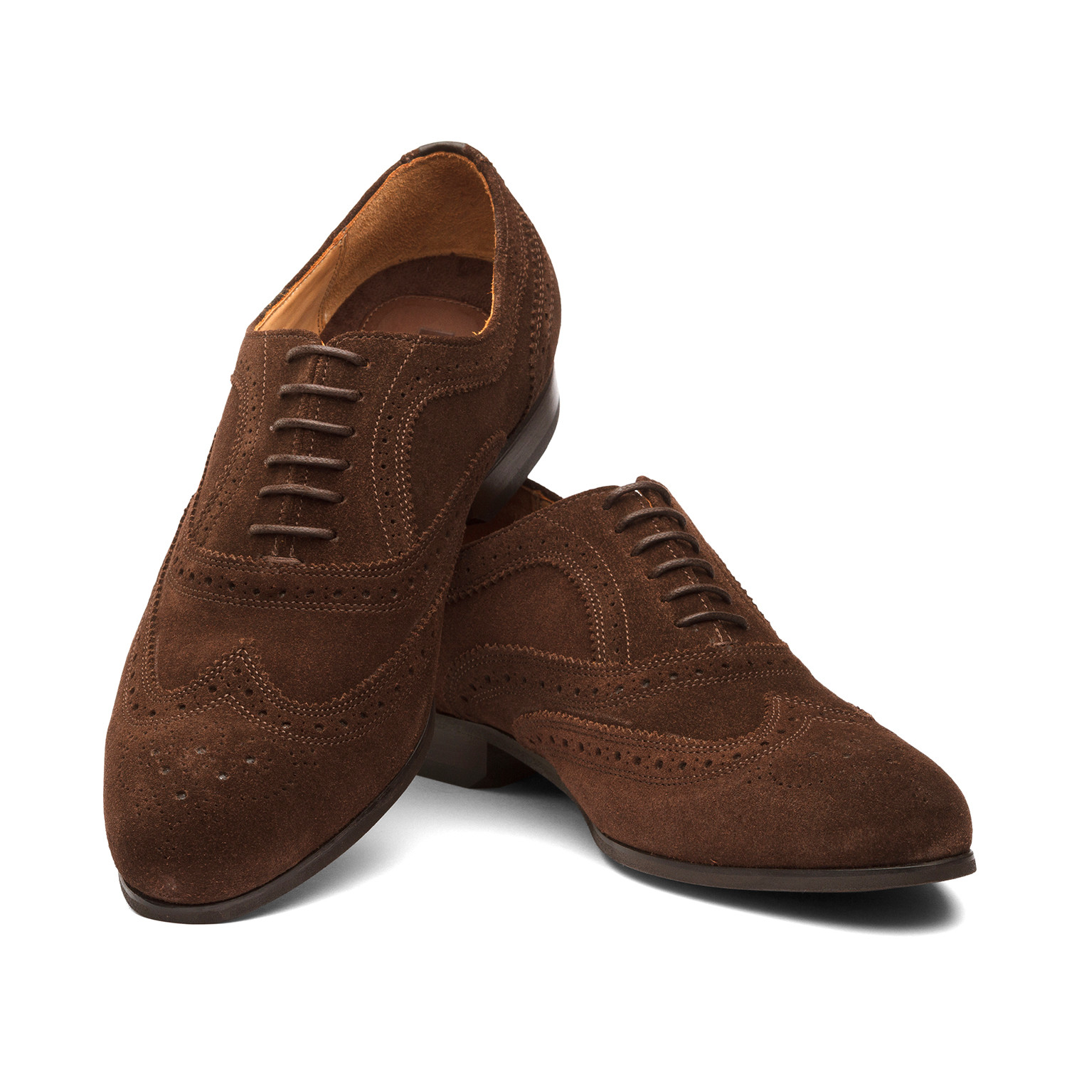 Wingtip Oxford // Dark Brown Suede (US: 9) - Dapper Shoes Co. - Touch ...