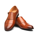William Leather Monkstrap Shoes // Cognac (US: 9)