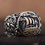 Bronze Viking Collection // Mammen Ornament Signet + Drakkar (11)