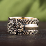 Bronze Viking Collection // Viking Ornament Ring + Wolves (9)