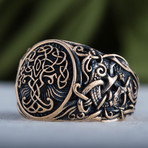 Bronze Viking Collection // Mammen Ornament Signet + Yggdrasil (10.5)