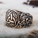 Bronze Viking Collection // Mammen Ornament Signet + Odin Horn (11.5)