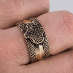 Bronze Viking Collection // Viking Ornament Ring + Wolves (8)