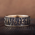 Bronze Viking Collection // Elder Futhark Ring // V2 (10.5)