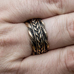 Bronze Viking Collection // Viking Knit Ring (11.5)