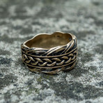 Bronze Viking Collection // Viking Knit Ring (11.5)