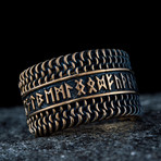 Bronze Viking Collection // Elder Futhark Ring + Chainmail (7)