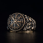 Bronze Viking Collection // Oak Leaves Signet + Vegvisir (12)