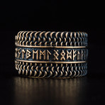 Bronze Viking Collection // Elder Futhark Ring + Chainmail (7)