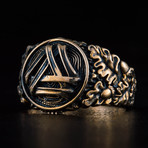 Bronze Viking Collection // Oak Leaves Signet + Valknut (9)