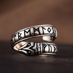 Bronze Viking Collection // Jormungandr Ring + Runes (10)