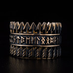 Bronze Viking Collection // Elder Futhark Ring + Arrows (7)