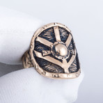 Bronze Viking Collection // Lagertha's Shield Ring (11.5)