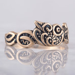Bronze Viking Collection // Fenrir Norse Wolf Ring (6)