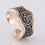 Bronze Viking Collection // HAIL ODIN Ring + Valknut // V2 (7)