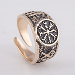 Bronze Viking Collection // HAIL ODIN Ring + Helm of Awe (9)