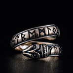 Bronze Viking Collection // Jormungandr Ring + Runes (8)