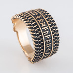 Bronze Viking Collection // Elder Futhark Ring + Chainmail (11.5)