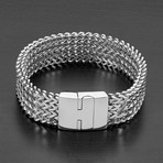 High Polished Multi-Layer Franco Link Bracelet // Silver