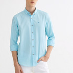 Marshall Button Down Shirt // Aqua Blue (M)
