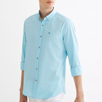 Marshall Button Down Shirt // Aqua Blue (XS)