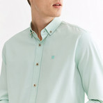 Marshall Button Down Shirt // Mint Green (L)
