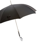 Silver Brass Knuckles Umbrella // Black