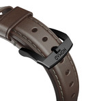 Traditional Strap // 40mm/38mm // Brown Leather + Black Hardware