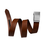 Caddy Leather Belt + Pinless Buckle // Tobacco Brown (Small // 28"-32" Waist)