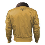 Official B-15 Flight Bomber Jacket + Patches // Wheat (S)