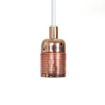 E27 Pendant Light // Electroplated Copper (Copper + Black Cable)