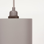 Cylinder Shade with E27 Pendant // Aluminum (Small)