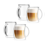 Caleo Double Wall Coffee Glasses // 13.5 oz // Set of 4