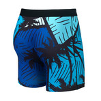 Hollywood Warrior Fit Moisture Wicking Boxer Brief // Black + Blue (S)