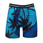 Hollywood Warrior Fit Moisture Wicking Boxer Brief // Black + Blue (L)