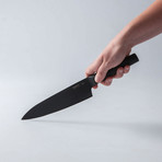 Ron 4 Piece Cutlery + Wall Hanger Set // Black Knives