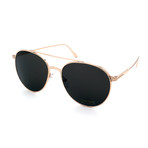 Men's FT0691-28A Round Sunglasses // Gold + Gray