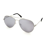 Men's FT0636K-18C Sunglasses // Silver + Silver Mirror