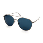 Men's FT0691-14V Round Sunglasses // Silver + Blue Gray