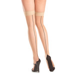 Back Seam Thigh Highs // Nude // One Size