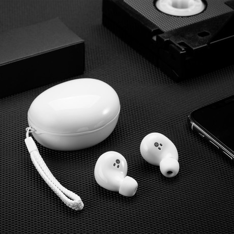 Brio SkyBorn S4 // Wireless Earbuds // White Pearl