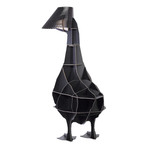 Junon Iluminated Goose // Bedside Table (Brushed Black)