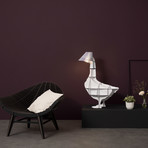 Junon Iluminated Goose // Bedside Table (Brushed Black)