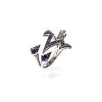 Stephen Webster Lady Stardust 18k White Gold Diamond + Sapphire Ring // Ring Size: 6.75