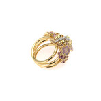 Roberto Coin 18k Yellow Gold + Enamel Diamond Ring // Ring Size: 6.5 // Store Display
