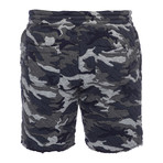 Tyson Quilted Camo Pull On Short // Navy (XS)
