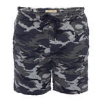 Tyson Quilted Camo Pull On Short // Navy (XL)
